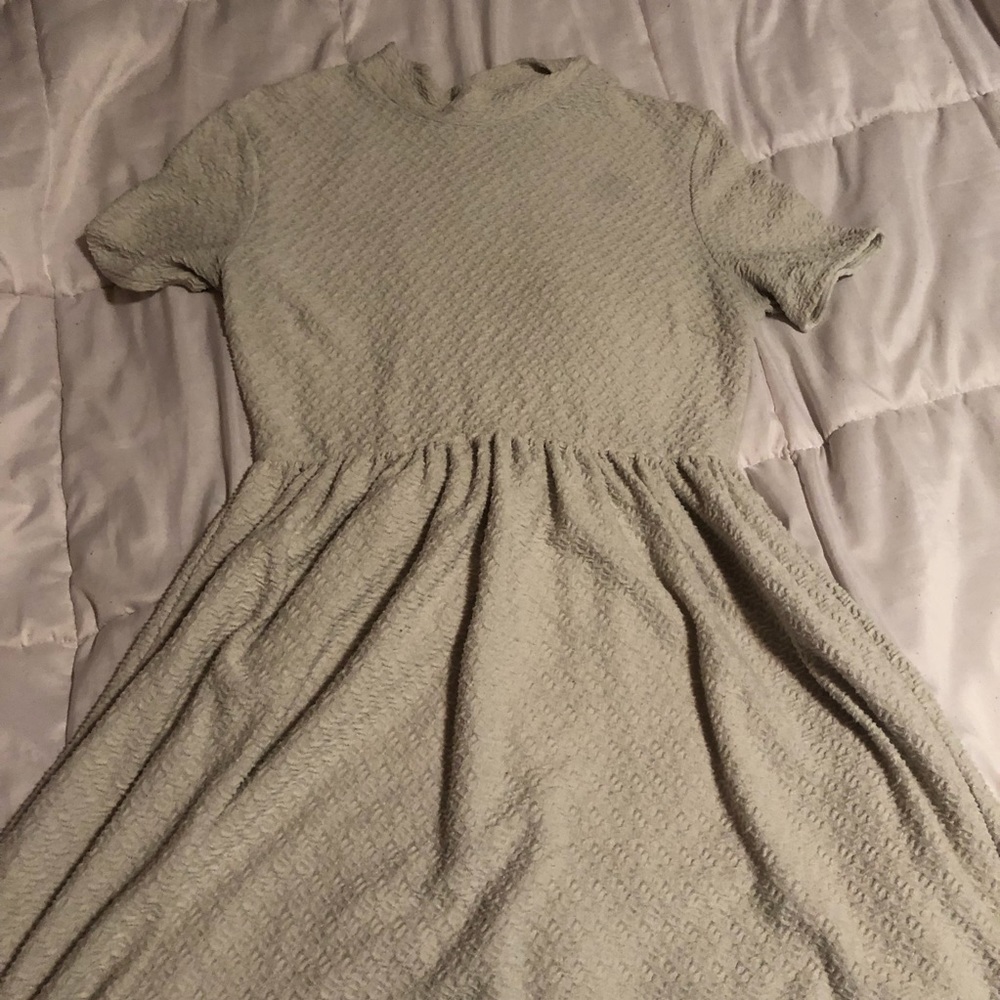 white textured dress